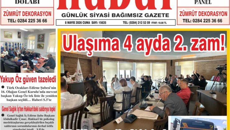 8 Mayıs 2026 Cuma Hudut Gazetesi