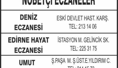 Nöbetçi Eczaneler