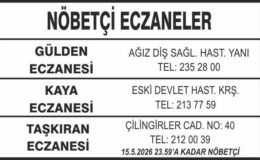 Nöbetçi Eczaneler