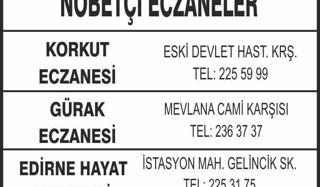 Nöbetçi Eczaneler