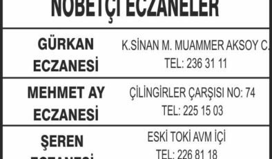 Nöbetçi Eczaneler