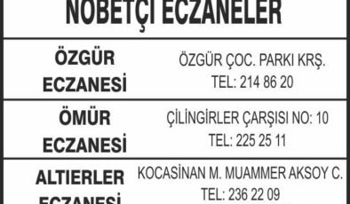 Nöbetçi Eczaneler