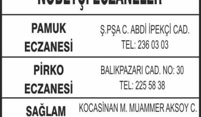 Nöbetçi Eczaneler