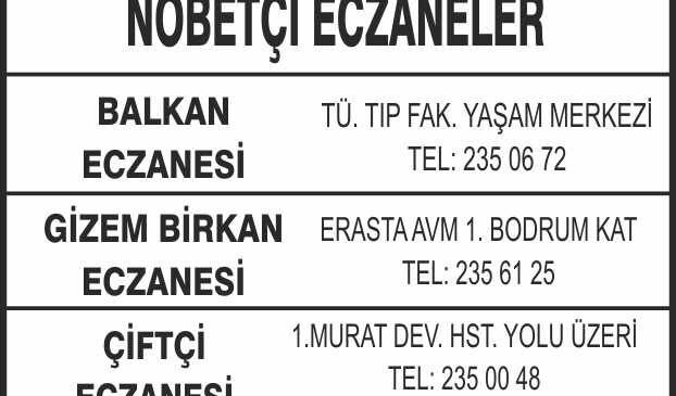 Nöbetçi Eczaneler