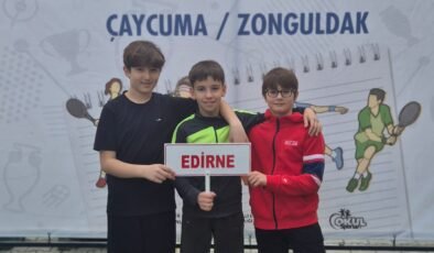 Edirne’de teniste tarihi başarı