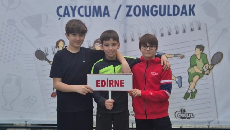 Edirne’de teniste tarihi başarı