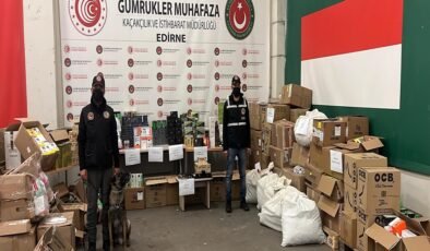 TIR’da 32 kilo esrar ve kaçak eşya!