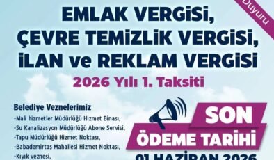 Belediyeden vergi hatırlatması!