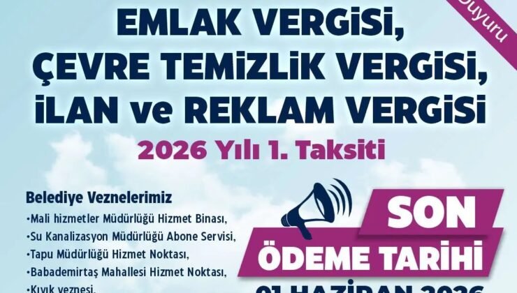 Belediyeden vergi hatırlatması!