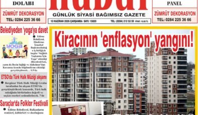 10 Haziran 2026 Çarşamba Hudut Gazetesi