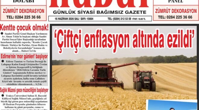 16 Haziran 2026 Salı Hudut Gazetesi