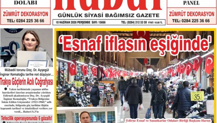 20 Haziran 2026 Cumartesi Hudut Gazetesi