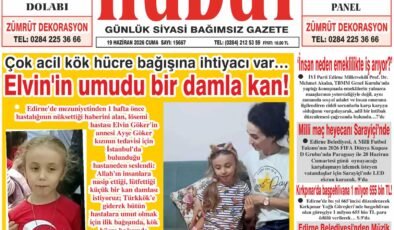 19 Haziran 2026 Cuma Hudut Gazetesi