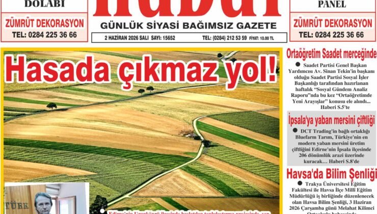 2 Haziran 2026 Salı Hudut Gazetesi