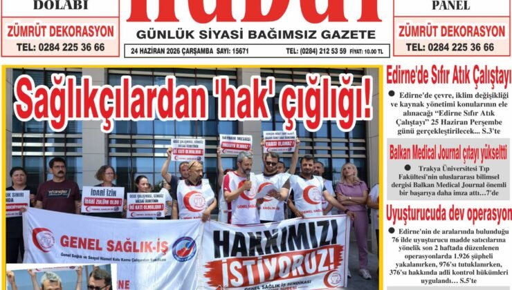 24 Haziran 2026 Çarşamba Hudut Gazetesi