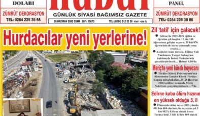26 Haziran 2026 Cuma Hudut Gazetesi