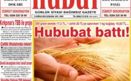 3 Haziran 2026 Çarşamba Hudut Gazetesi