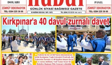 30 Haziran 2026 Salı Hudut Gazetesi