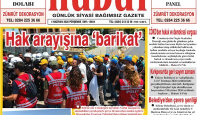 4 Haziran 2026 Perşembe Hudut Gazetesi