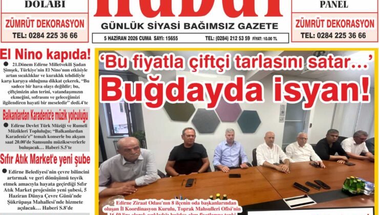 5 Haziran 2026 Cuma Hudut Gazetesi