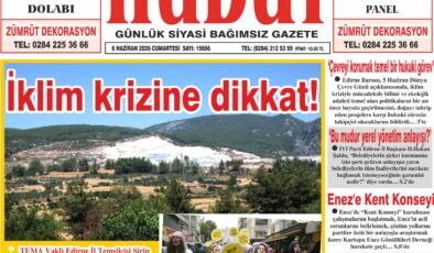 6 Haziran 2026 Cumartesi Hudut Gazetesi