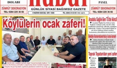 9 Haziran 2026 Salı Hudut Gazetesi