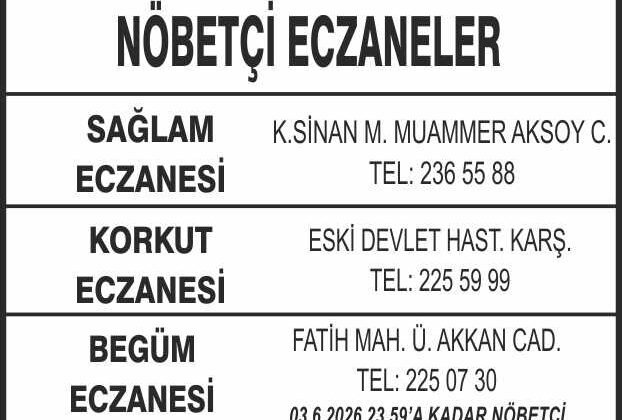 Nöbetçi Eczaneler
