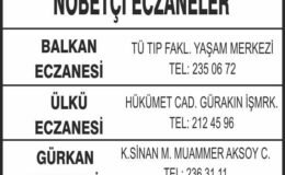 Nöbetçi Eczaneler