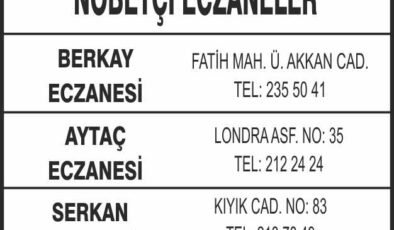 Nöbetçi Eczaneler