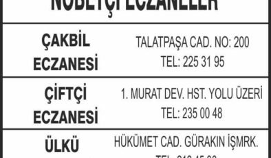 Nöbetçi Eczaneler