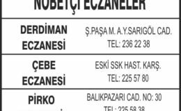 Nöbetçi Eczaneler