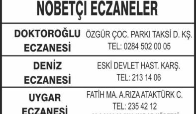 Nöbetçi Eczaneler