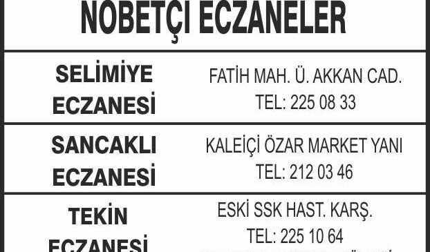 Nöbetçi Eczaneler