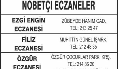 Nöbetçi Eczaneler