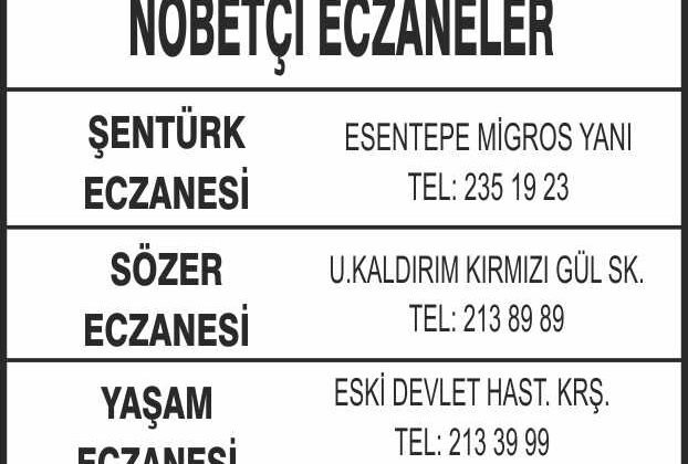Nöbetçi Eczaneler