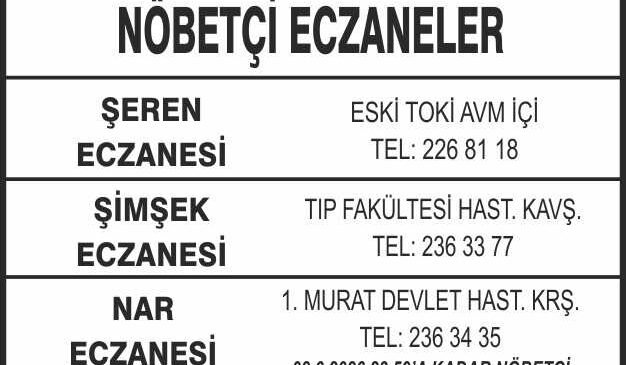 Nöbetçi Eczaneler