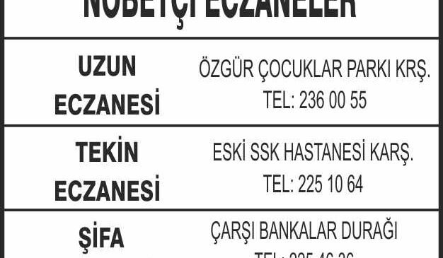 Nöbetçi Eczaneler