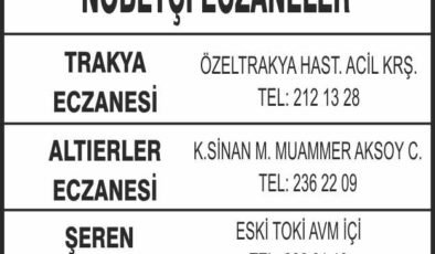 Nöbetçi Eczaneler