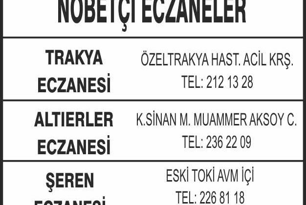 Nöbetçi Eczaneler