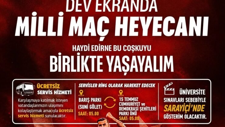 Milli maç heyecanı Sarayiçi’nde