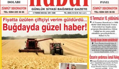 14 Temmuz 2026 Salı Hudut Gazetesi