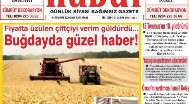 14 Temmuz 2026 Salı Hudut Gazetesi