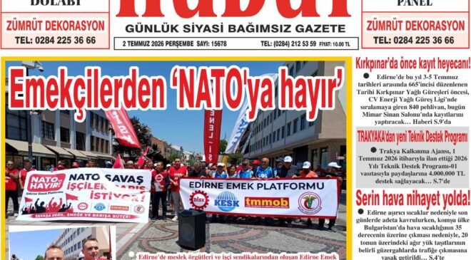 2 Temmuz 2026 Perşembe Hudut Gazetesi