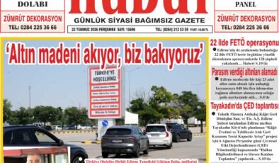 23 Temmuz 2026 Perşembe Hudut Gazetesi