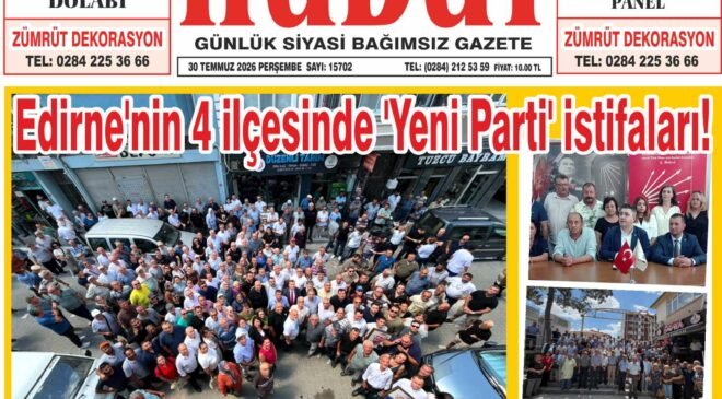 30 Temmuz 2026 Perşembe Hudut Gazetesi