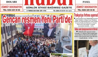 31 Temmuz 2026 Cuma Hudut Gazetesi