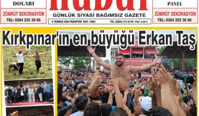 6 Temmuz 2026 Pazartesi Hudut Gazetesi