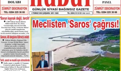 8 Temmuz 2026 Çarşamba Hudut Gazetesi
