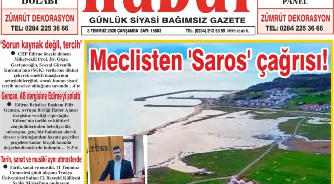 8 Temmuz 2026 Çarşamba Hudut Gazetesi