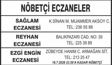 Nöbetçi Eczaneler